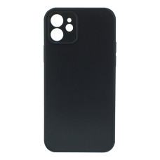 Силіконовий чохол для iPhone 12 чорний Black Matte