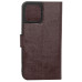 Чохол книжка для iPhone 12 mini бордовий шкіра MAVIS