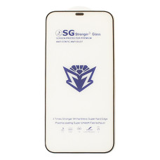 Захисне скло для iPhone 12 Pro Max чорний + сіточка SG Stronger