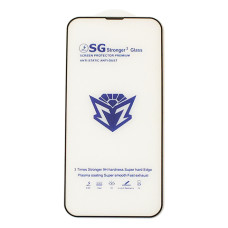 Захисне скло для iPhone 13/13 Pro/14 чорний + сіточка SG Stronger
