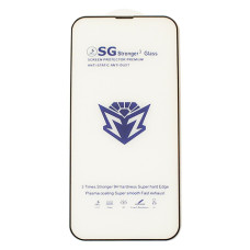 Захисне скло для iPhone 13 Pro Max/14 Plus чорний + сіточка SG Stronger