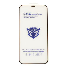 Захисне скло для iPhone 12/12 Pro чорний + сіточка SG Stronger
